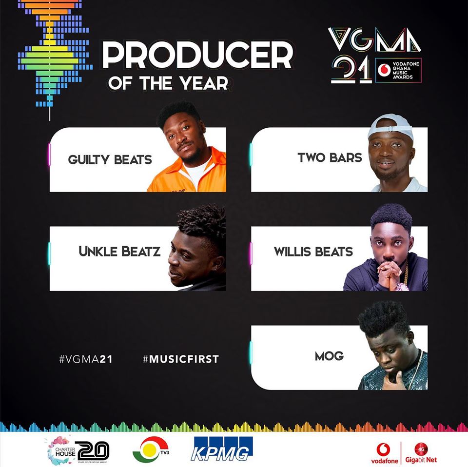 Nominees for Producer of the year
