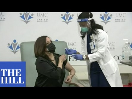 Kamala Harris Receives Her First COVID-19 Vaccine