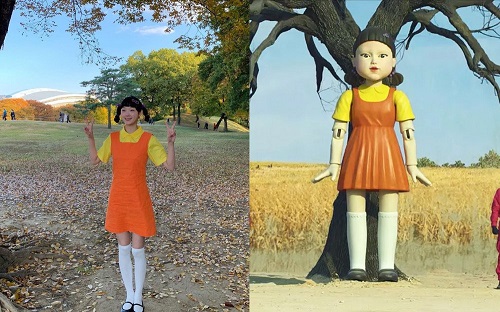Lee Yoo Mi Impresses Fans With Costume of the 'Green Light, Red Light' Doll